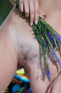 Lola Krit Strips Nude Outdoors