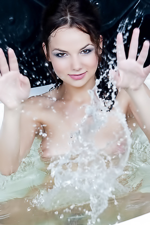 Sensual Natural Cutie Hilaria Taking Wet Sexy Bath
