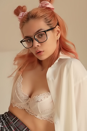Maya Nguen Slinks Across the Bed in Delicate Lace