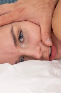 Arina Shy Eagerly Devours Michael Fly S Thickness On Velvet Sheets