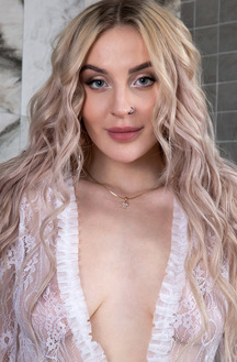 Sweet Ammy Slides Her Hands From Her Tits To Her Slippery Bare Snatch