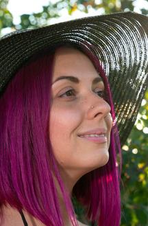 Victoria Rainbow Spreading Herself Out On A Picnic Blanket