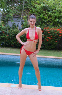Jasmine Jazz Take Off Red Bikini