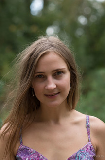 Young Teen Lenta Getting Naked In Forest
