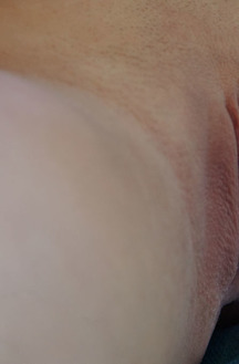 Aurora Fox Tugs Her White Cotton Panties Aside For A First Look At Her Shaved Pussy