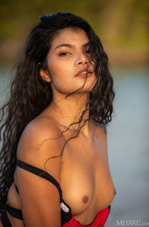 Kathai Caressing Her Gorgeous Breasts Seductively