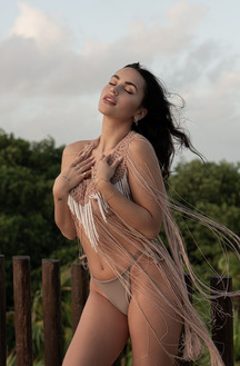 Claudia Tihan Enjoys Sundown And Her Naked Body