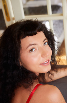 MitziX Spreads The Lips Of Her Shaved Pussy To Reveal The Luscious Pink Interior