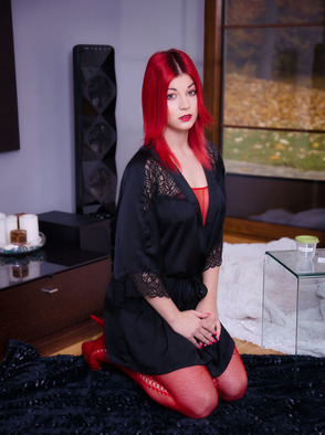 Scarlet-haired Nessie Hopes Her Orgasmic Satisfaction Means Success