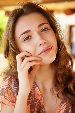 Mila Azul Bends Over With Her Sexy Ass Up