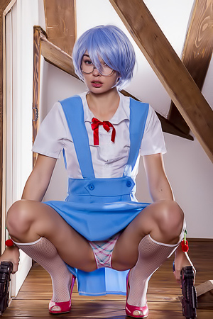'Rei Ayanami Cosplay' with Milena Angel via Milena Angel Club