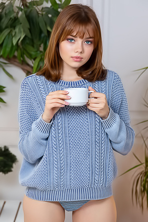 'I Like My Coffee Sweet' with Keira Blue via Sex-Art