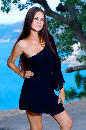Martina Mink Curvy Figure Is Perfectly Showcased By A Chic Little Black Dress