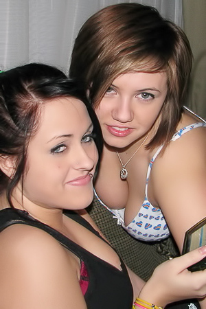 Big Breasted Girls Hanging Out Drinking Together