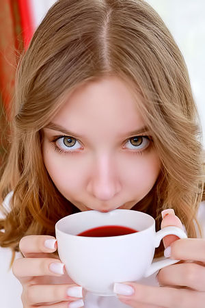 Estella Soft Thighs Parted And Perky Breasts Bare