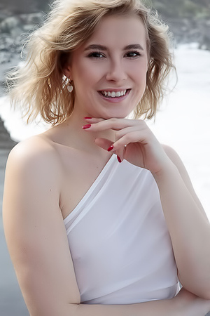 Casey Clinging To Her Lovely Breasts And Luscious Booty Like A Second Skin