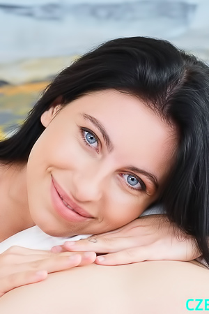 I reveal my tight pussy as Lilly Bella moans under him