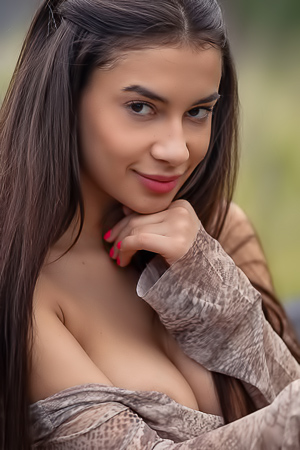 Vanessa Alessia Spreads on Bench, Obeying Masters Command