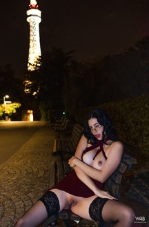 Sally Hunter Teases Urban Nights In A Seductive Dress Without Boundaries