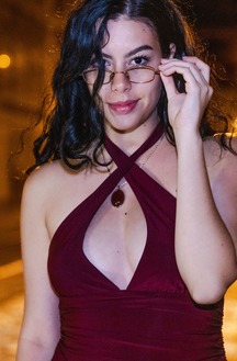 Sally Hunter Teases Urban Nights In A Seductive Dress Without Boundaries